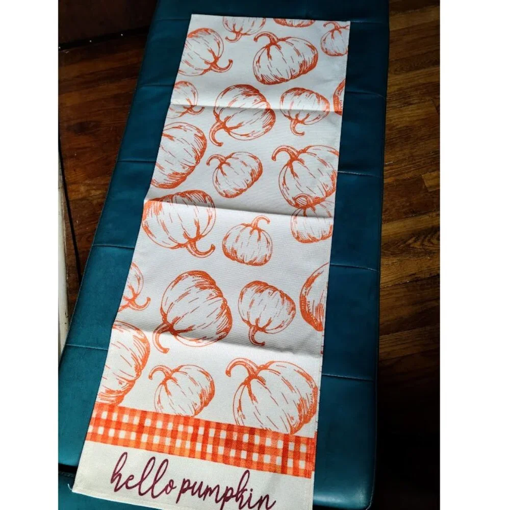 Fall Table Runner Pumpkin Decorative Halloween Decor Thanksgiving Decoration 72